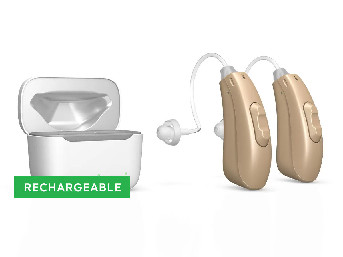Jaspa 3 Dura Rechargeable Hearing Aid - Both Ears, Beige image