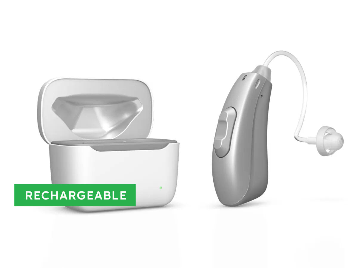 Jaspa 3 Dura Rechargeable Hearing Aid - Left Ear, Silver image