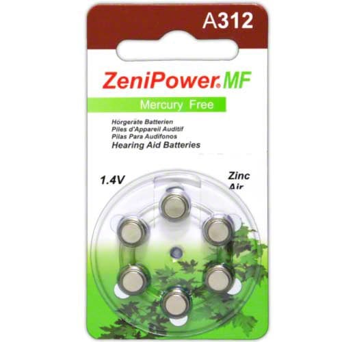 Zeni Power - Size 312 Batteries image 0