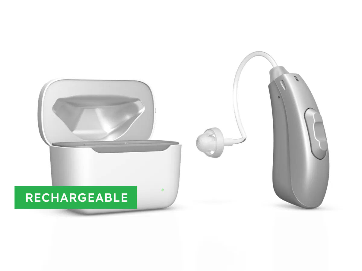 Jaspa 3 Dura Rechargeable Hearing Aid - Right Ear, Silver image